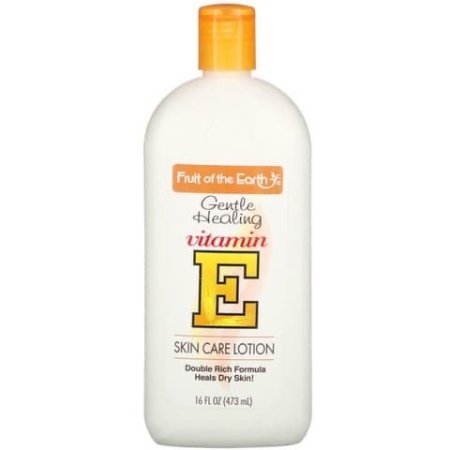 لوشن "Fruit of the Earth Gentle Healing Vitamin E Skin Care Lotion" المخصص لترطيب البشرة الجافة.