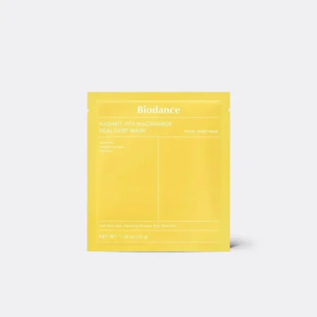 ماسك الوجه الكوري Biodance Bio-Collagen Real Deep Mask، وهو قناع هيدروجيل مصمم لترطيب البشرة بعمق، وتقليص المسام، وتحسين مرونة الجلد