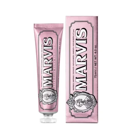 معجون الأسنان Marvis Sensitive Gums Gentle Mint، مخصص للأشخاص ذوي اللثة الحساسة