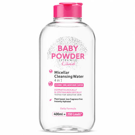 بيبي باودر مياه ميسيلار – Baby Powder Micellar Cleansing Water Extra