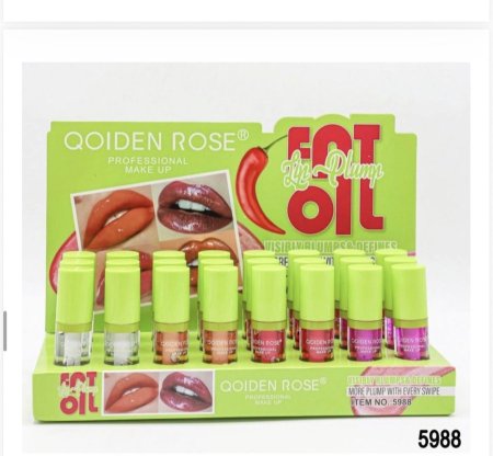 QOIDEN ROSE Hot Oil Lip Plump – بلسم شفاه مضخم ومرطب