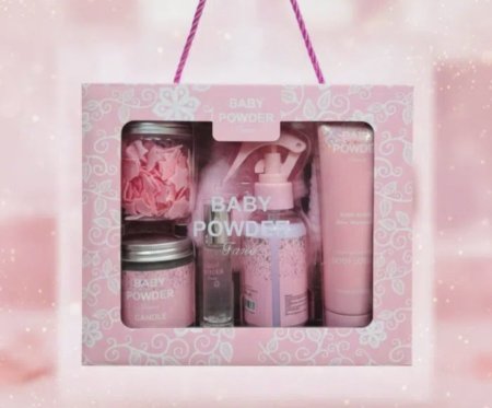 طقم عناية بالجسم رييل بيوتي – Real Beauty Baby Powder Set