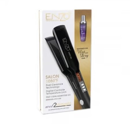 إنزو بروفيشنال مكواة شعر رطبة وجافة – ENZO Professional Wet