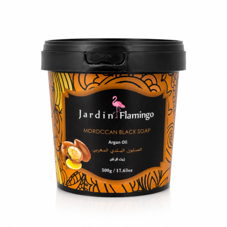 الصابون الأسود المغربي بزيت الأركان Jardin Flamingo Moroccan Black Soap Argan Oil