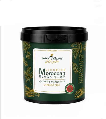الصابون البلدي المغربي بعرق السوس – Jardin d’Oléane Licorice Moroccan Black Soap