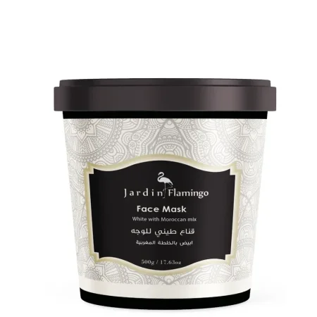 قناع الطين الأبيض للوجه Jardin Flamingo Face Mask White Moroccan Mix