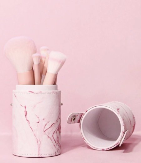 : Marble Makeup Brush Holder حامل فرش مكياج رخامي